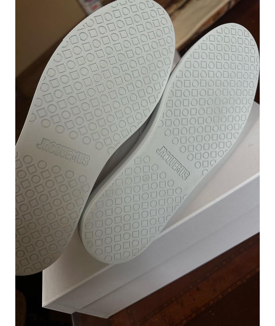 JACQUEMUS Белые текстильные кеды, фото 5