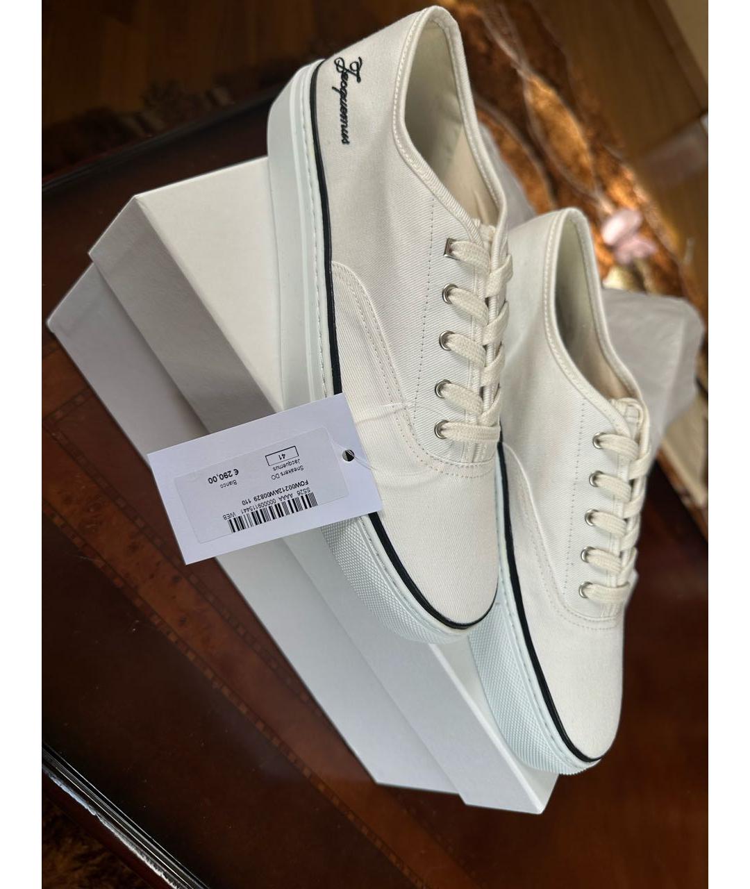 JACQUEMUS Белые текстильные кеды, фото 6