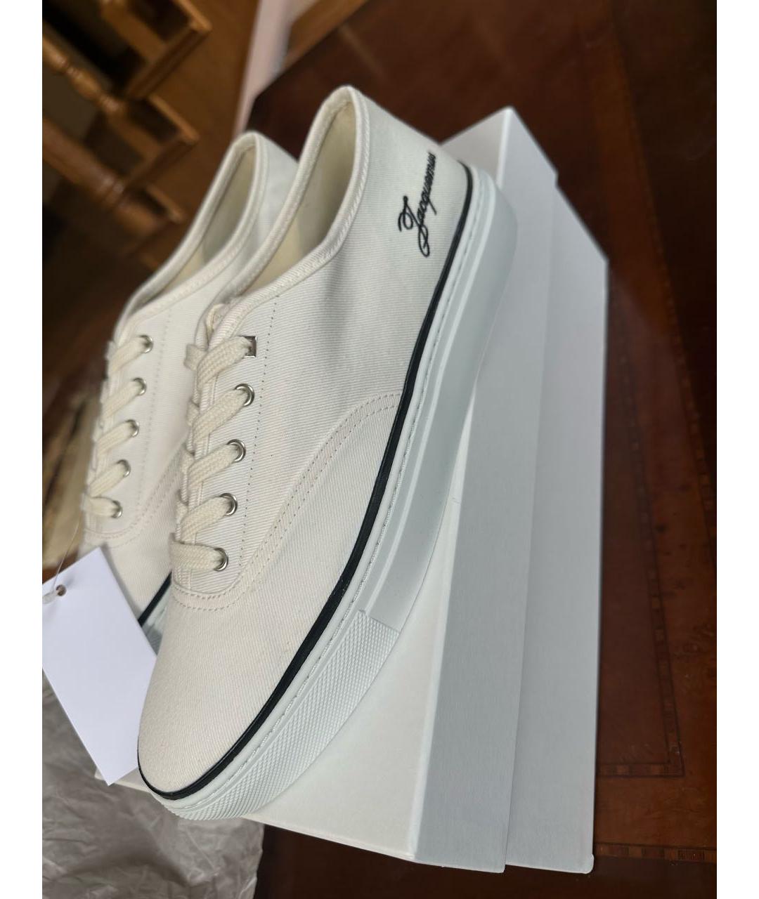 JACQUEMUS Белые текстильные кеды, фото 4