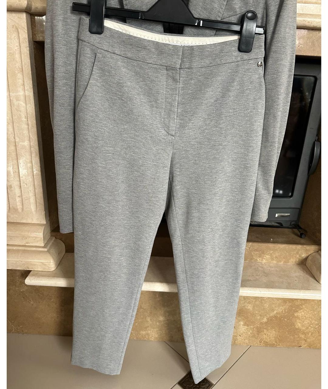 MAX MARA Серый вискозный костюм с брюками, фото 2