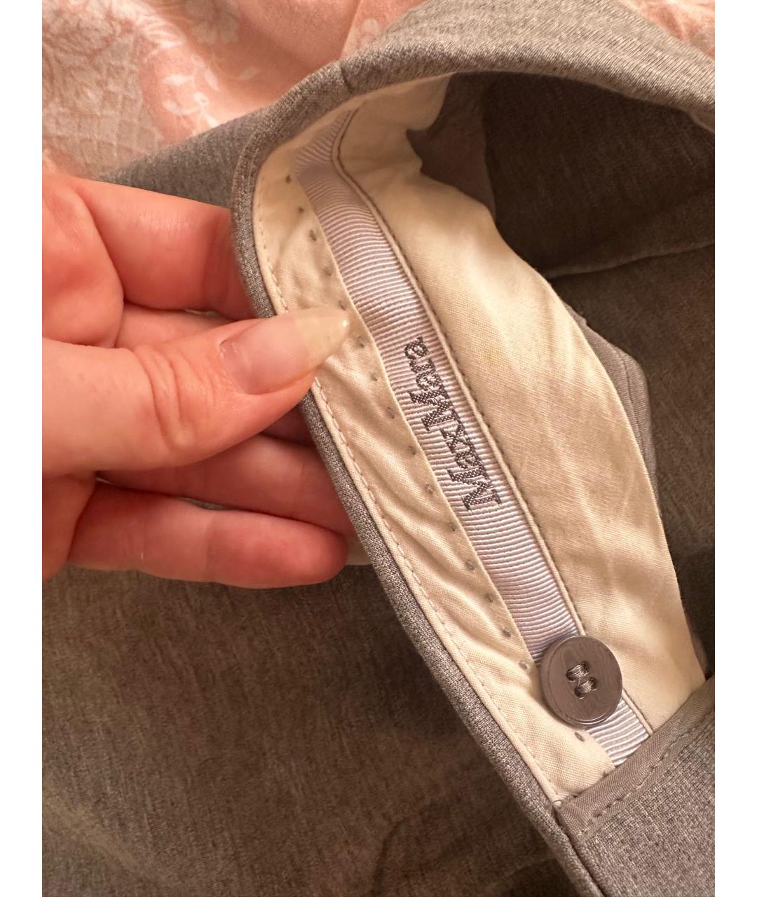 MAX MARA Серый вискозный костюм с брюками, фото 4