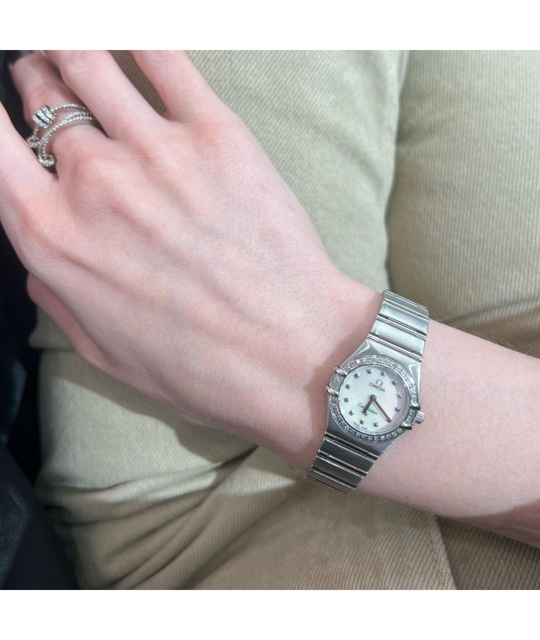 OMEGA Серебряные стальные часы, фото 4
