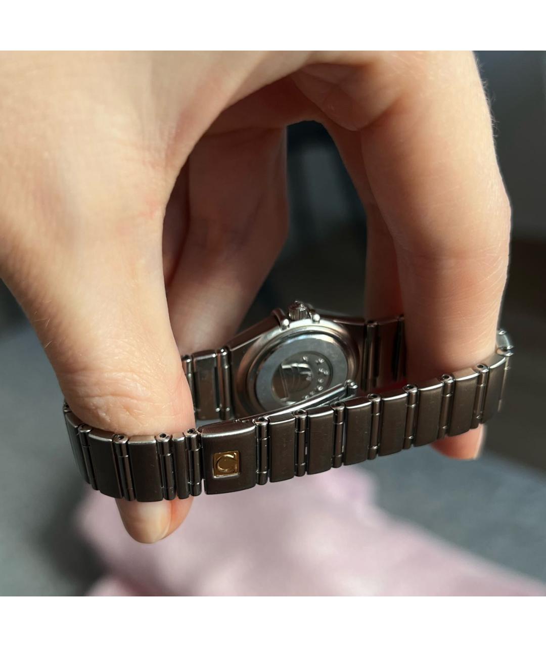 OMEGA Серебряные стальные часы, фото 3