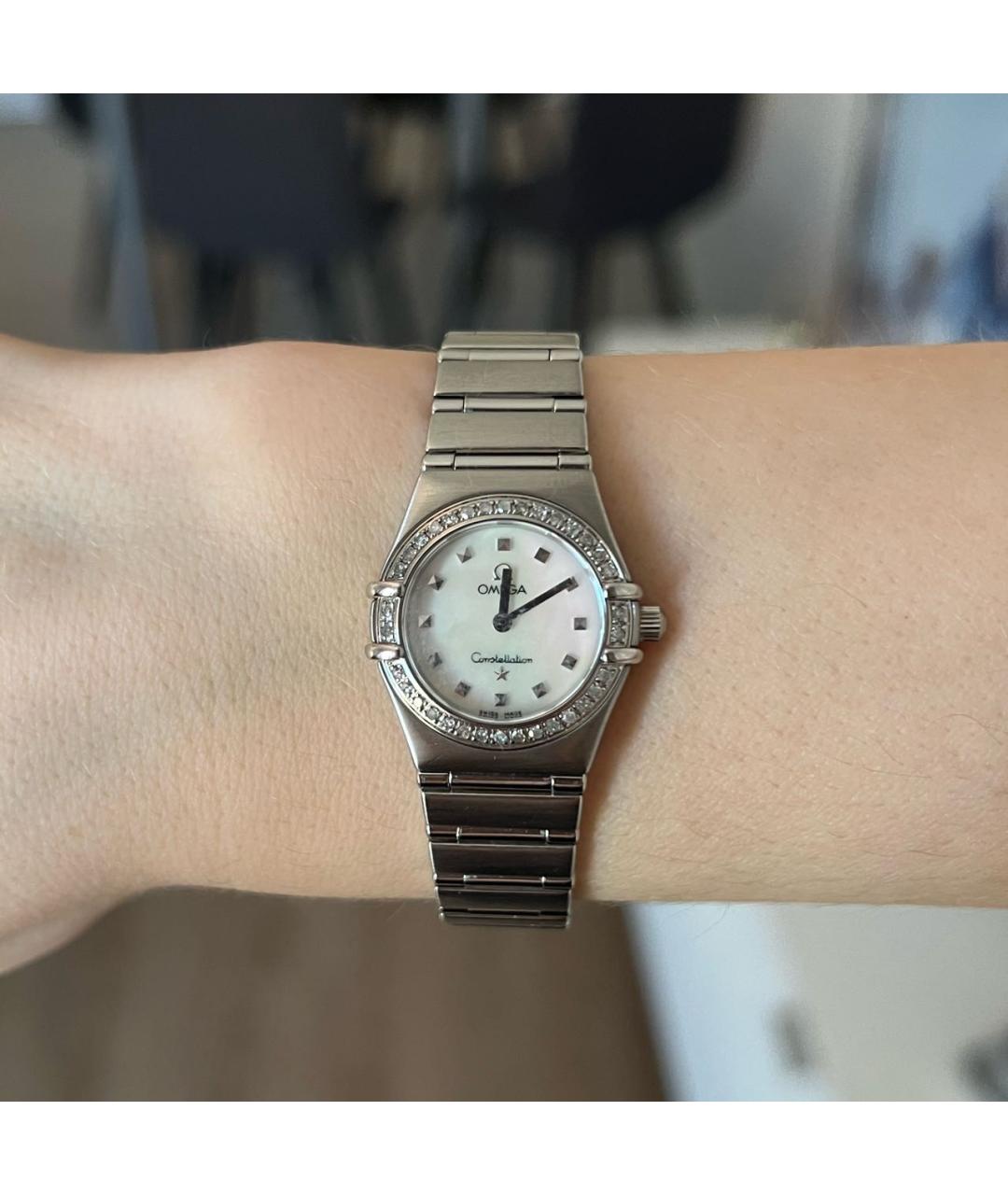 OMEGA Серебряные стальные часы, фото 5