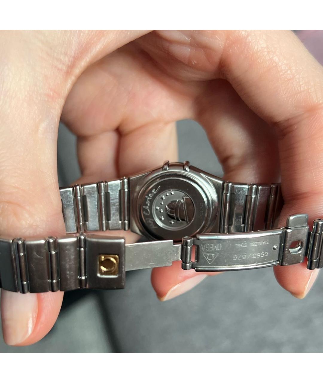 OMEGA Серебряные стальные часы, фото 2