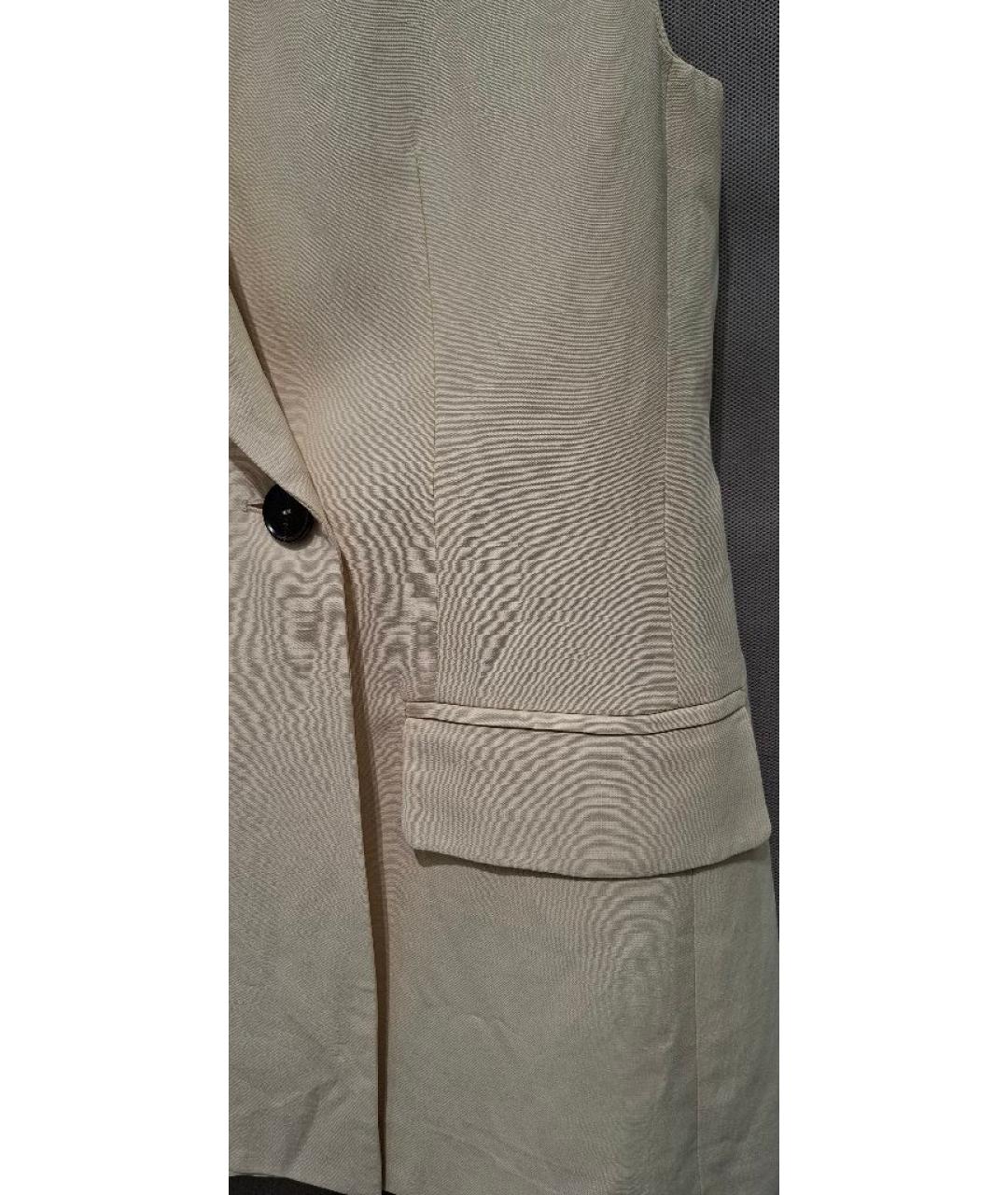 LIVIANA CONTI Бежевый вискозный костюм с брюками, фото 6