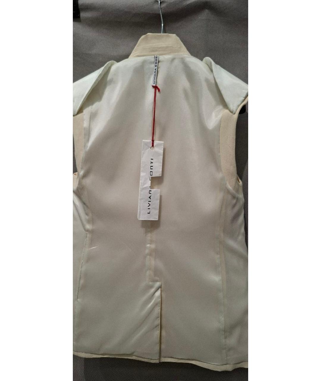 LIVIANA CONTI Бежевый вискозный костюм с брюками, фото 3