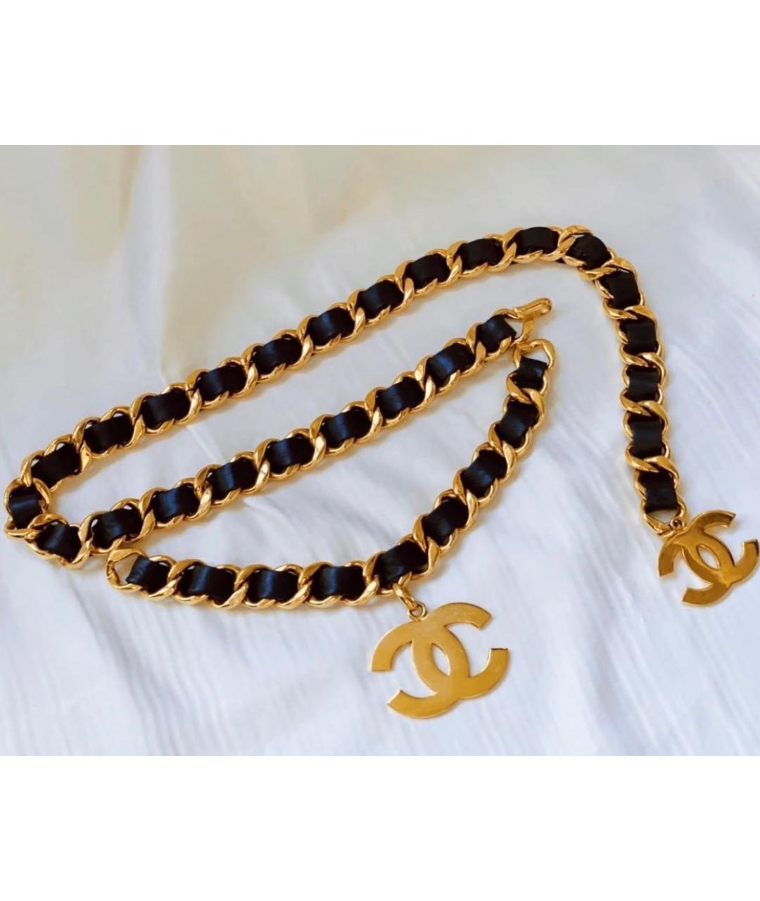 CHANEL Черный кожаный ремень, фото 3