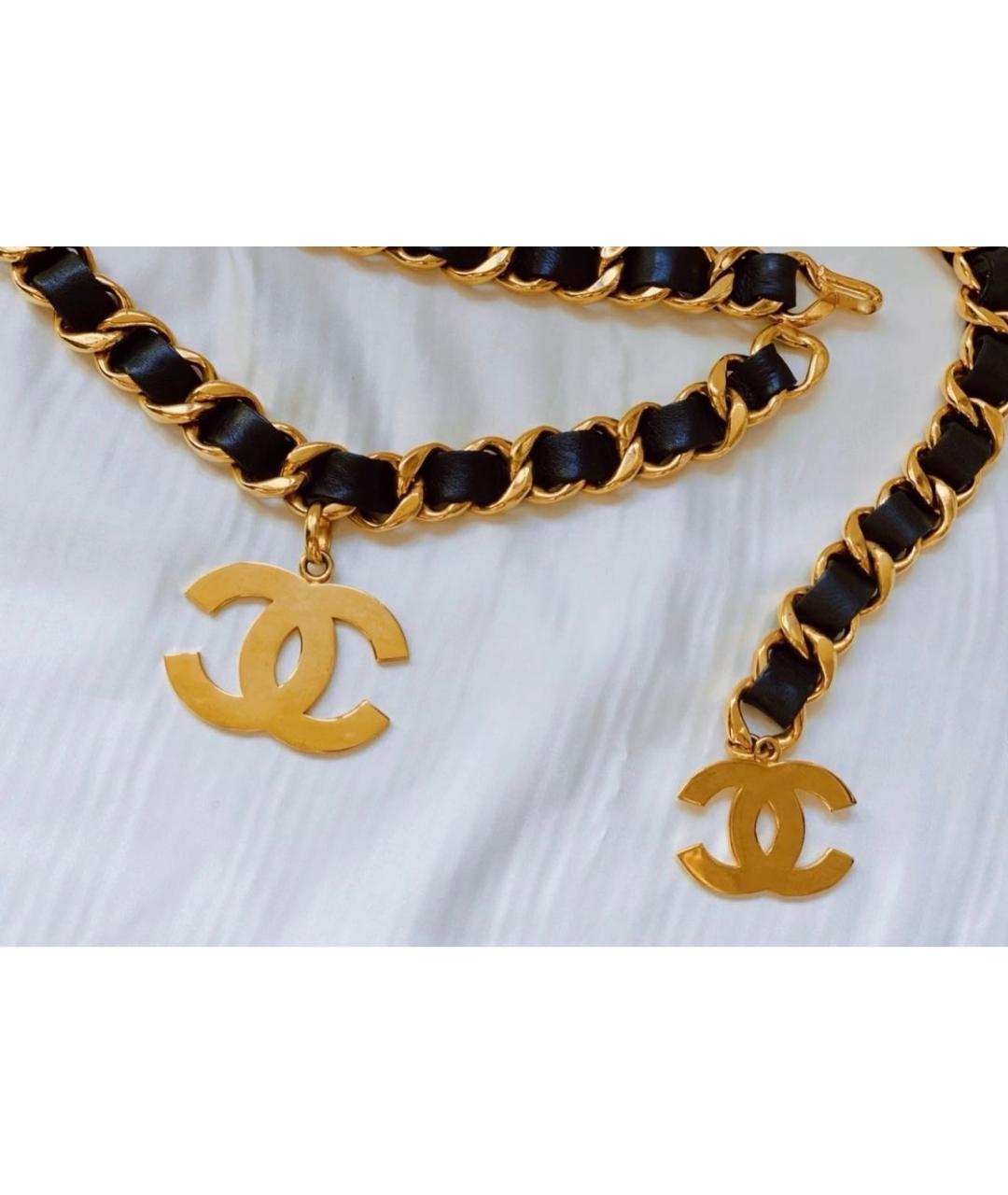 CHANEL Черный кожаный ремень, фото 4