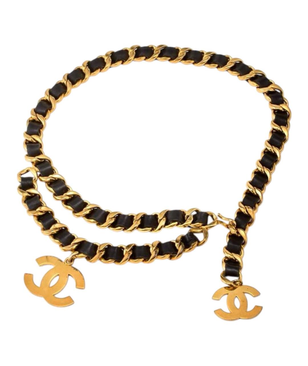 CHANEL Черный кожаный ремень, фото 9