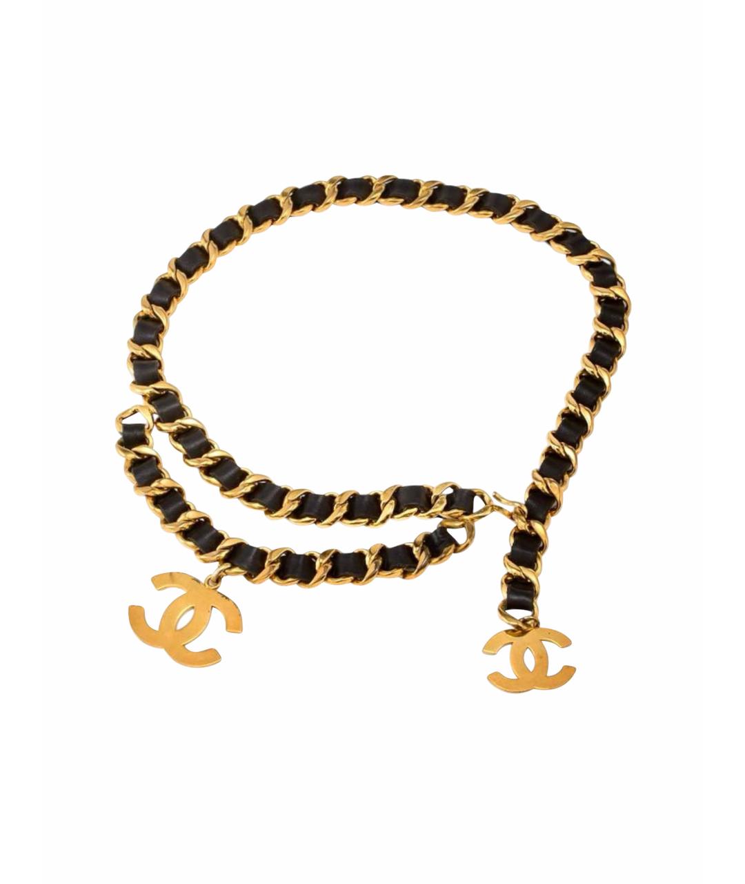 CHANEL Черный кожаный ремень, фото 1