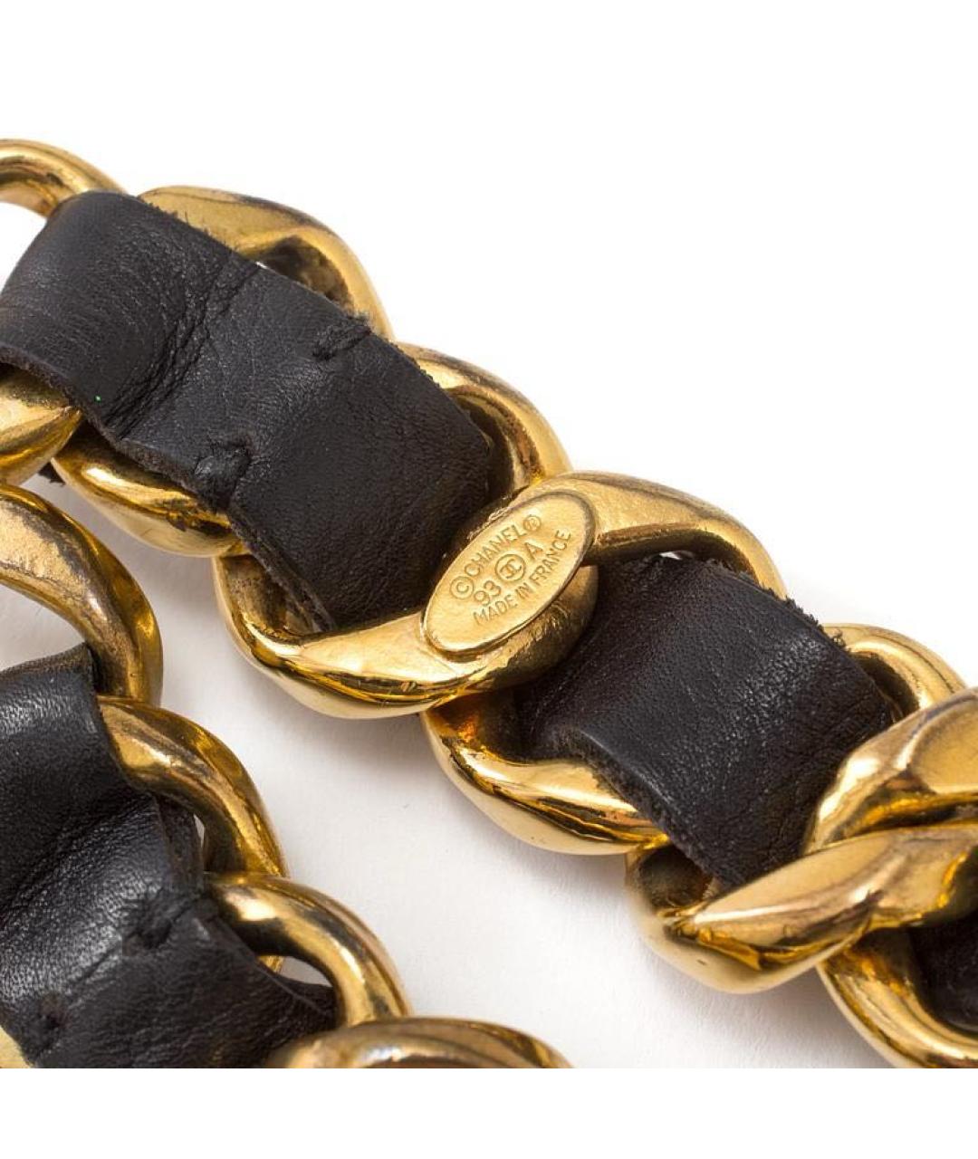 CHANEL Черный кожаный ремень, фото 5