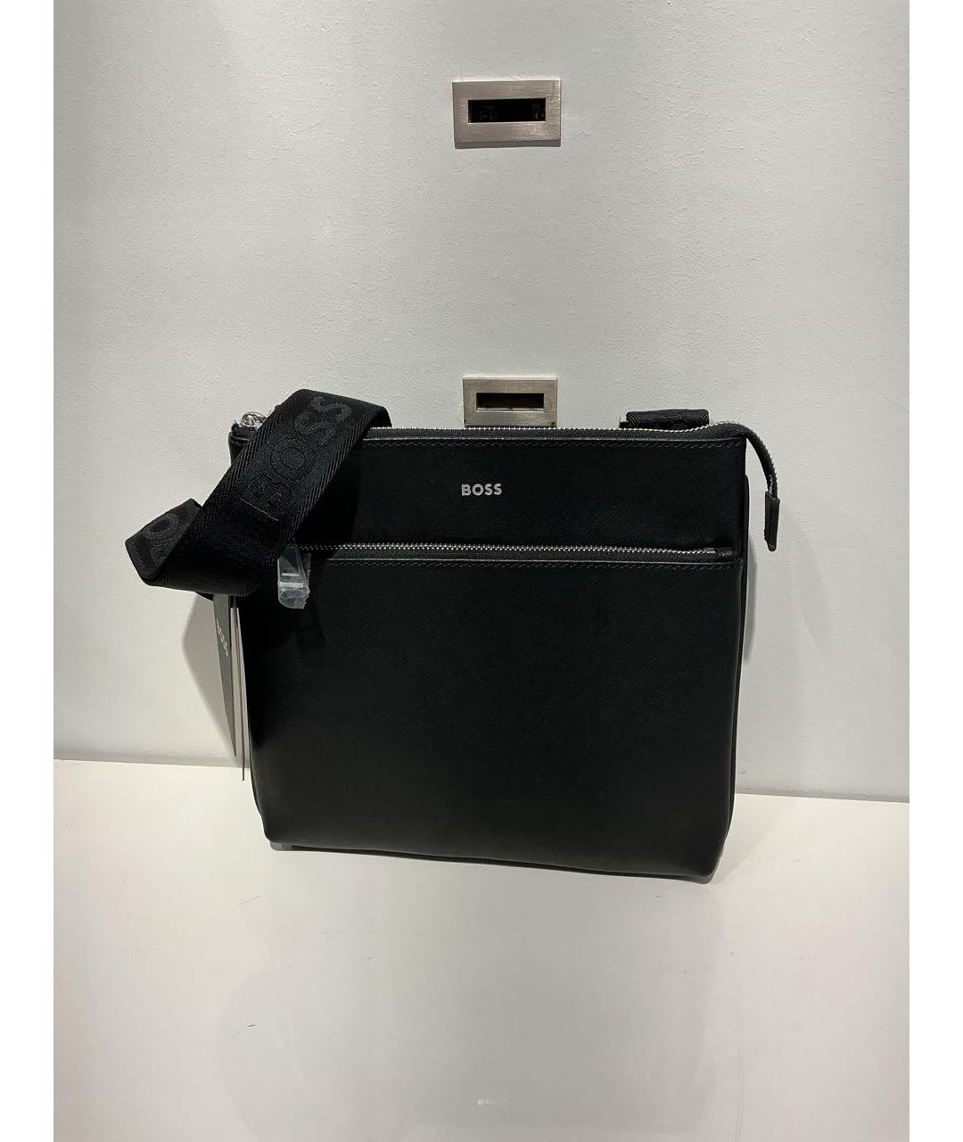 HUGO BOSS Черная сумка на плечо из искусственной кожи, фото 2