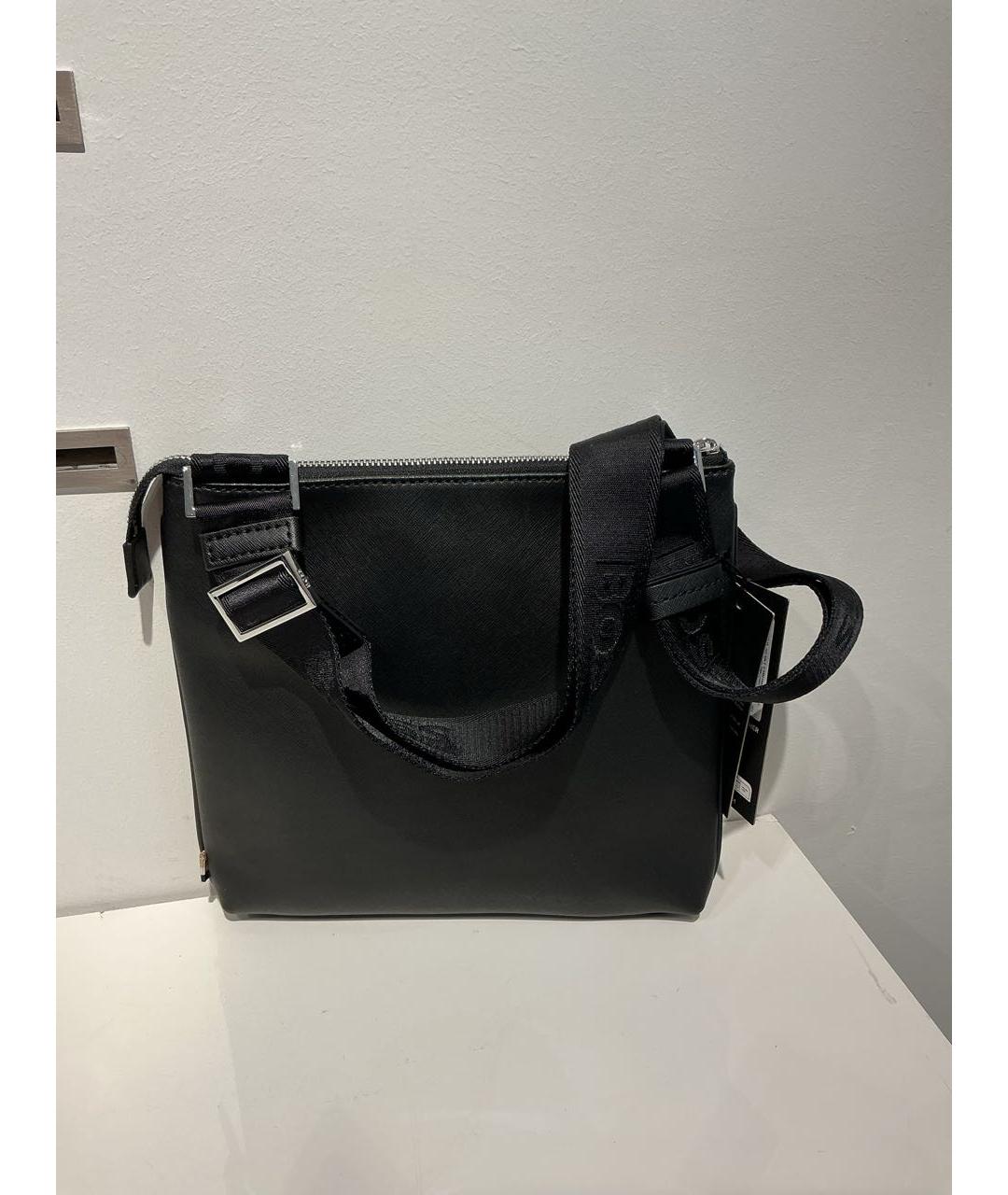 HUGO BOSS Черная сумка на плечо из искусственной кожи, фото 4