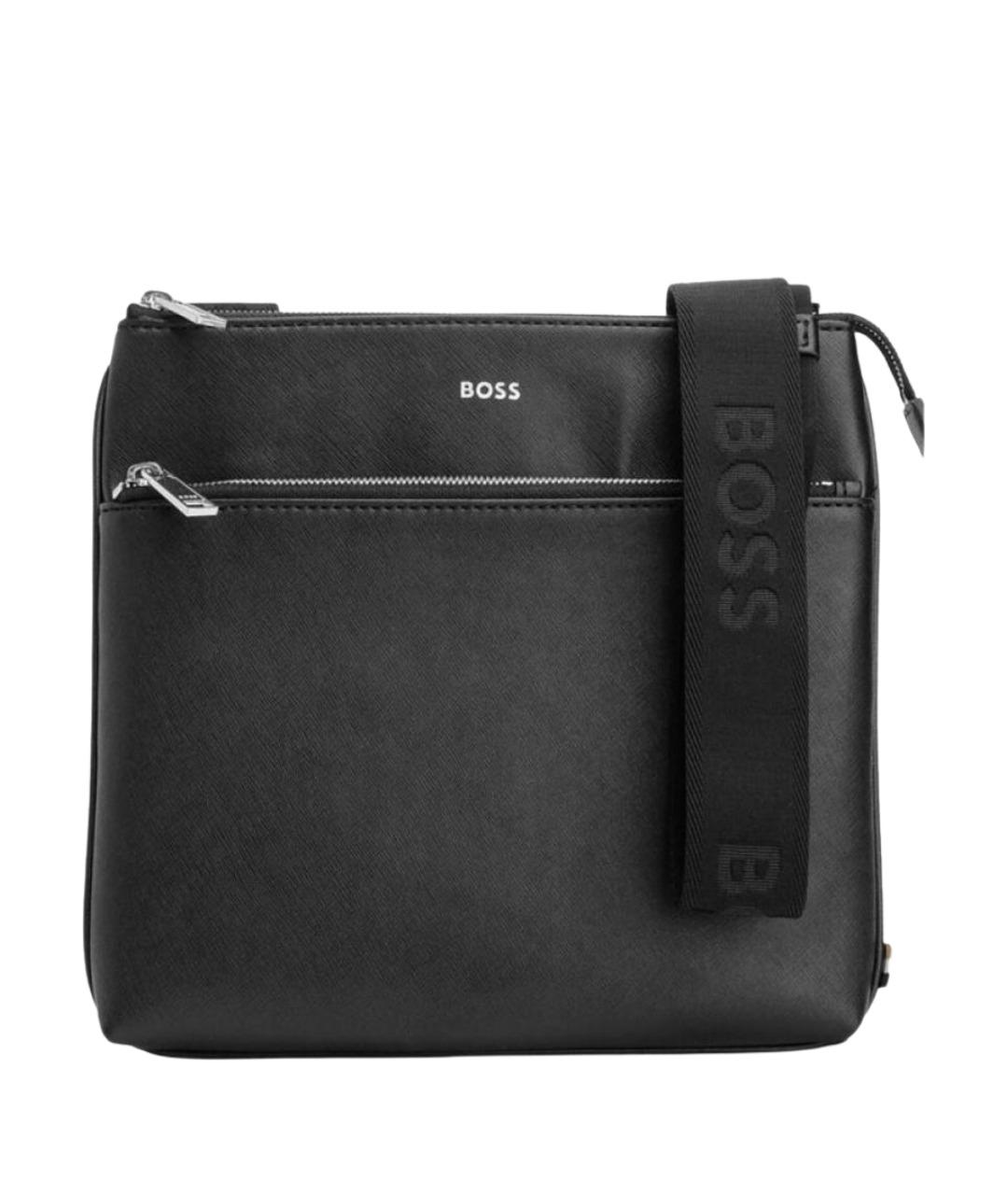 HUGO BOSS Черная сумка на плечо из искусственной кожи, фото 1