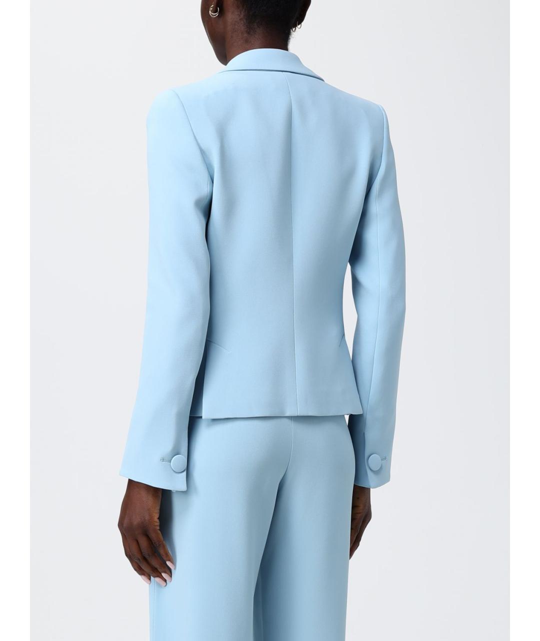 EMPORIO ARMANI Голубой вискозный жакет/пиджак, фото 3