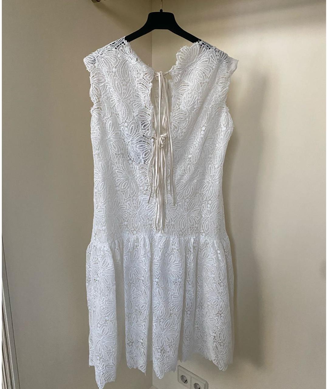 ERMANNO SCERVINO Белое полиэстеровое повседневное платье, фото 6