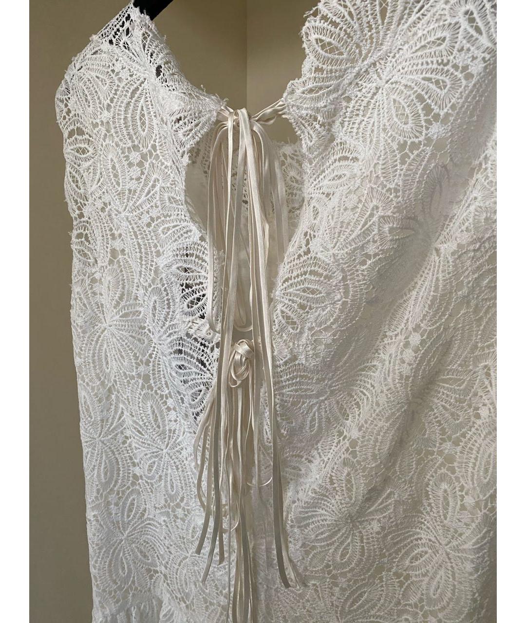 ERMANNO SCERVINO Белое полиэстеровое повседневное платье, фото 7