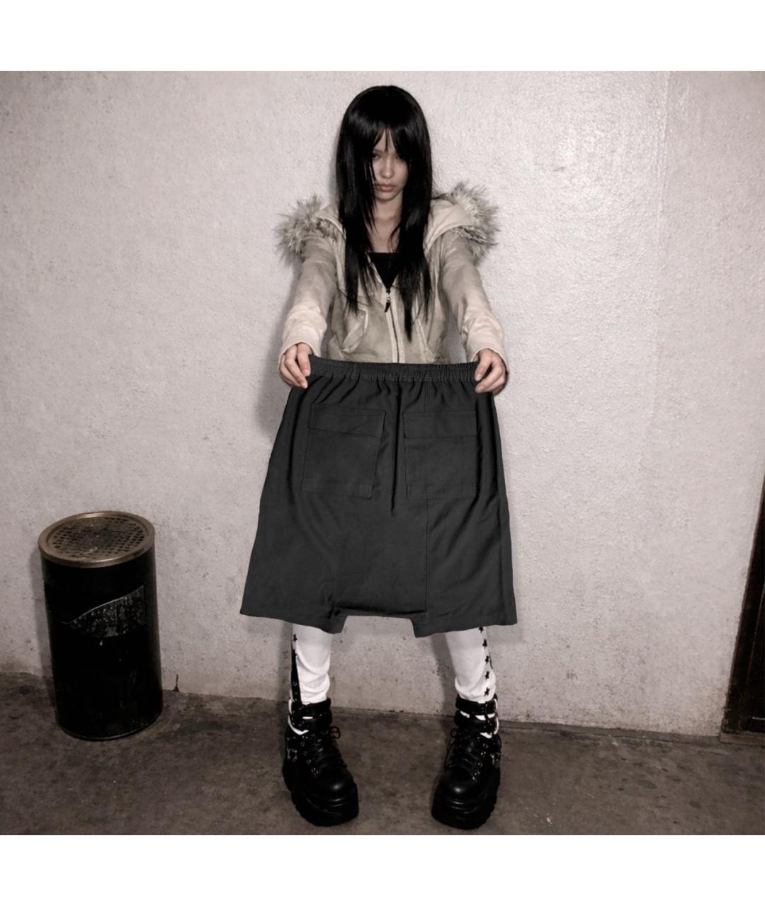 RICK OWENS Черные полиэстеровые шорты, фото 2