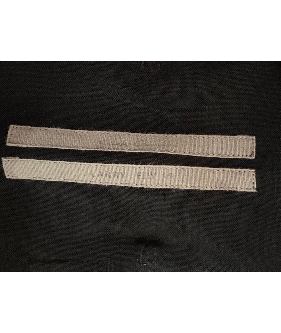 RICK OWENS Черные полиэстеровые шорты, фото 3