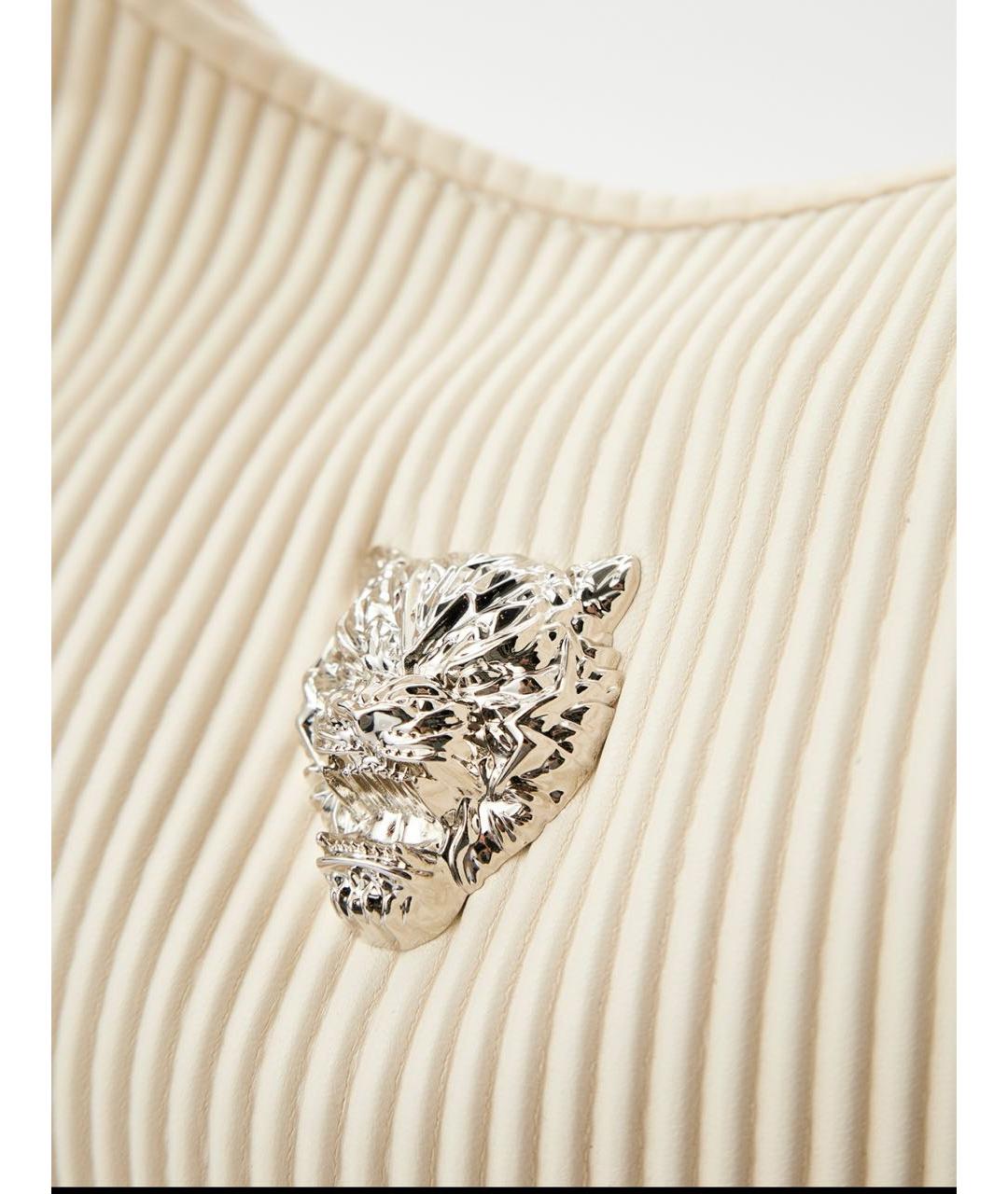 PHILIPP PLEIN Белая кожаная сумка через плечо, фото 2