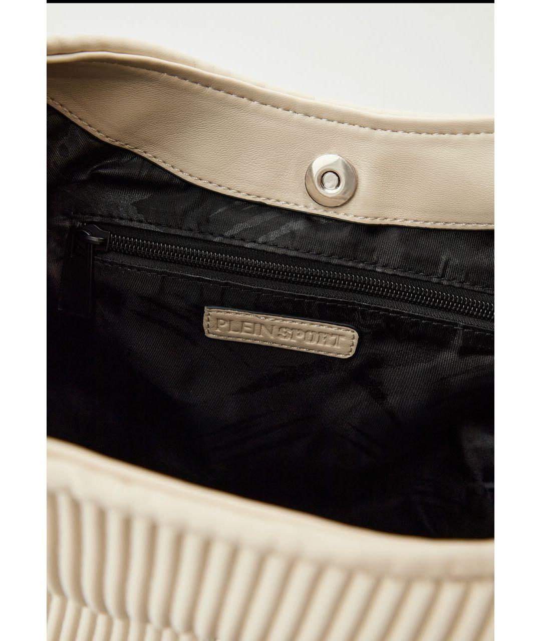 PHILIPP PLEIN Белая кожаная сумка через плечо, фото 4