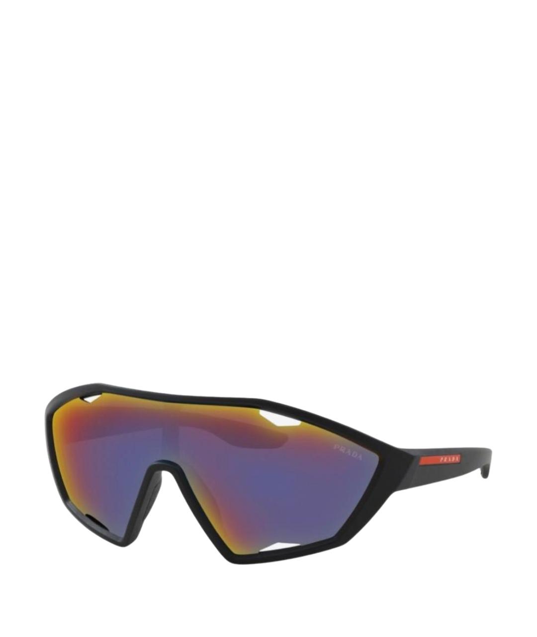 PRADA Черные пластиковые солнцезащитные очки, фото 1