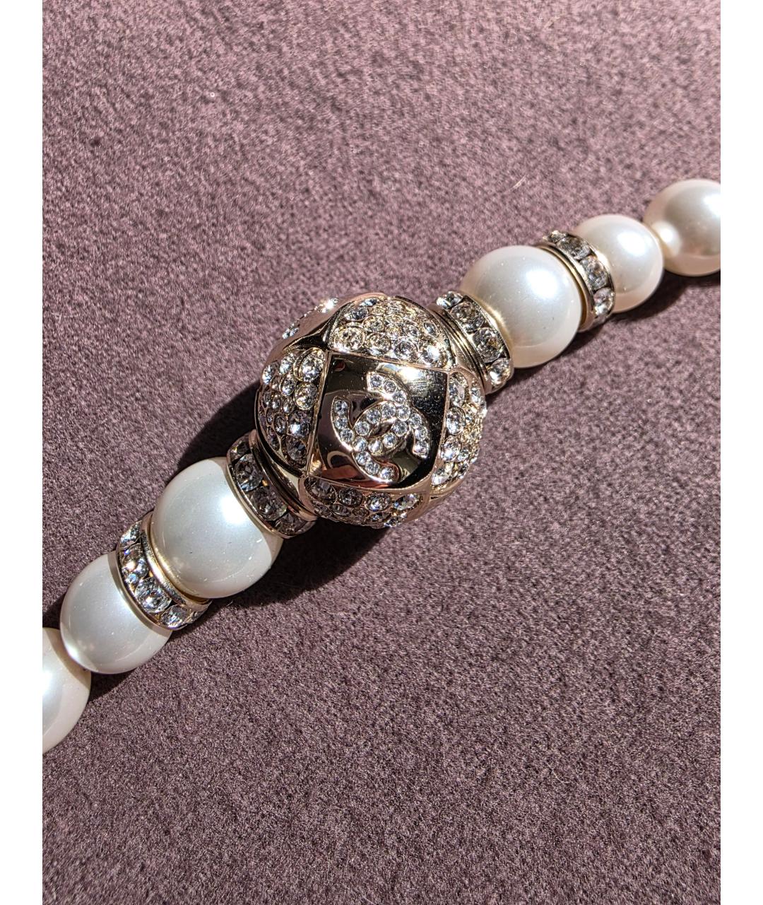 CHANEL Белое жемчужное колье, фото 4