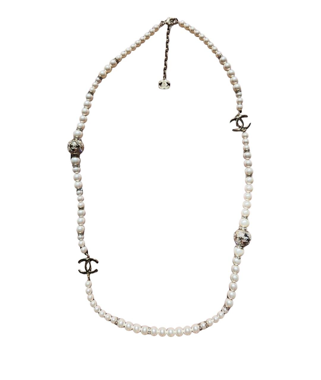 CHANEL Белое жемчужное колье, фото 1