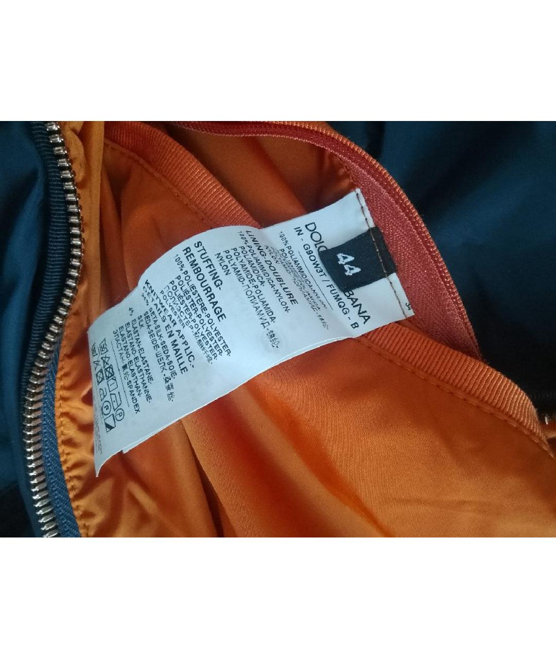 DOLCE&GABBANA Темно-синяя полиамидовая куртка, фото 9