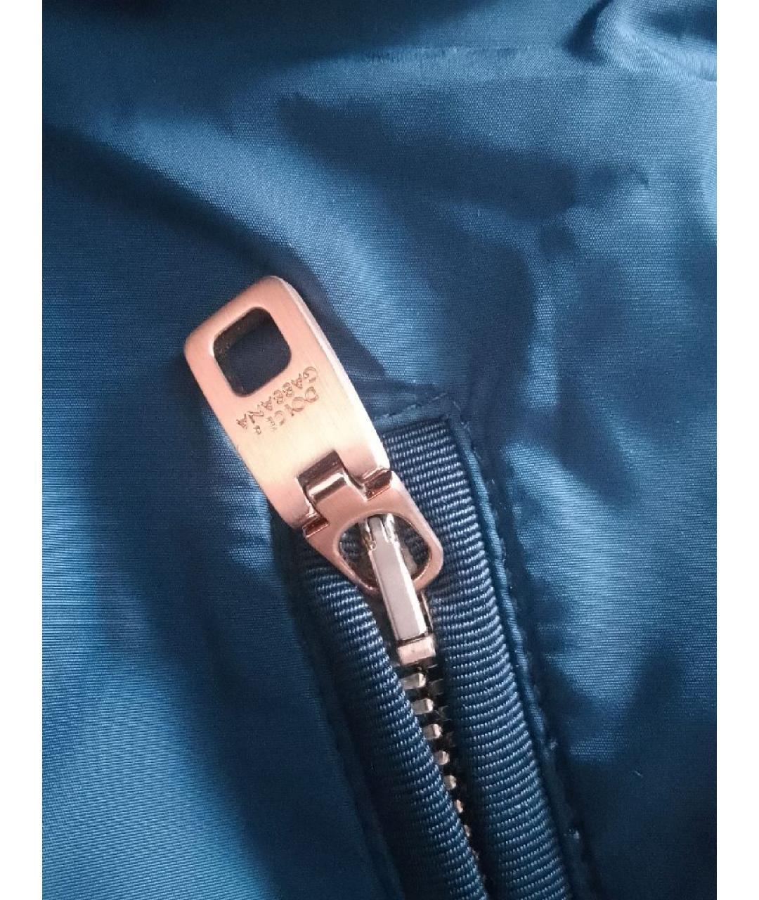 DOLCE&GABBANA Темно-синяя полиамидовая куртка, фото 8