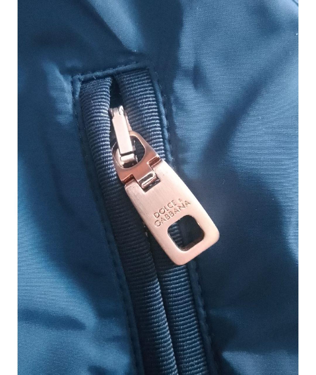 DOLCE&GABBANA Темно-синяя полиамидовая куртка, фото 7