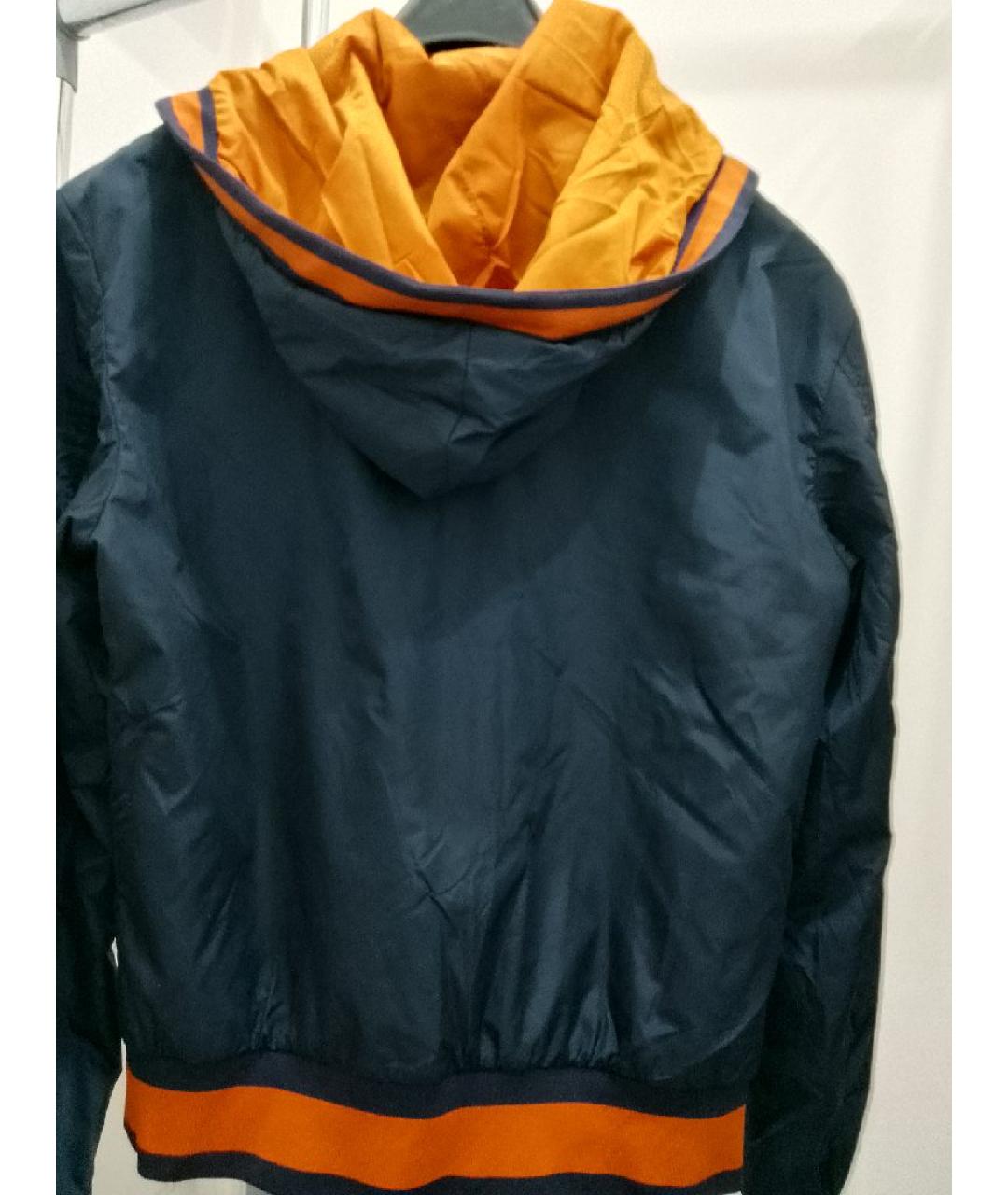 DOLCE&GABBANA Темно-синяя полиамидовая куртка, фото 2