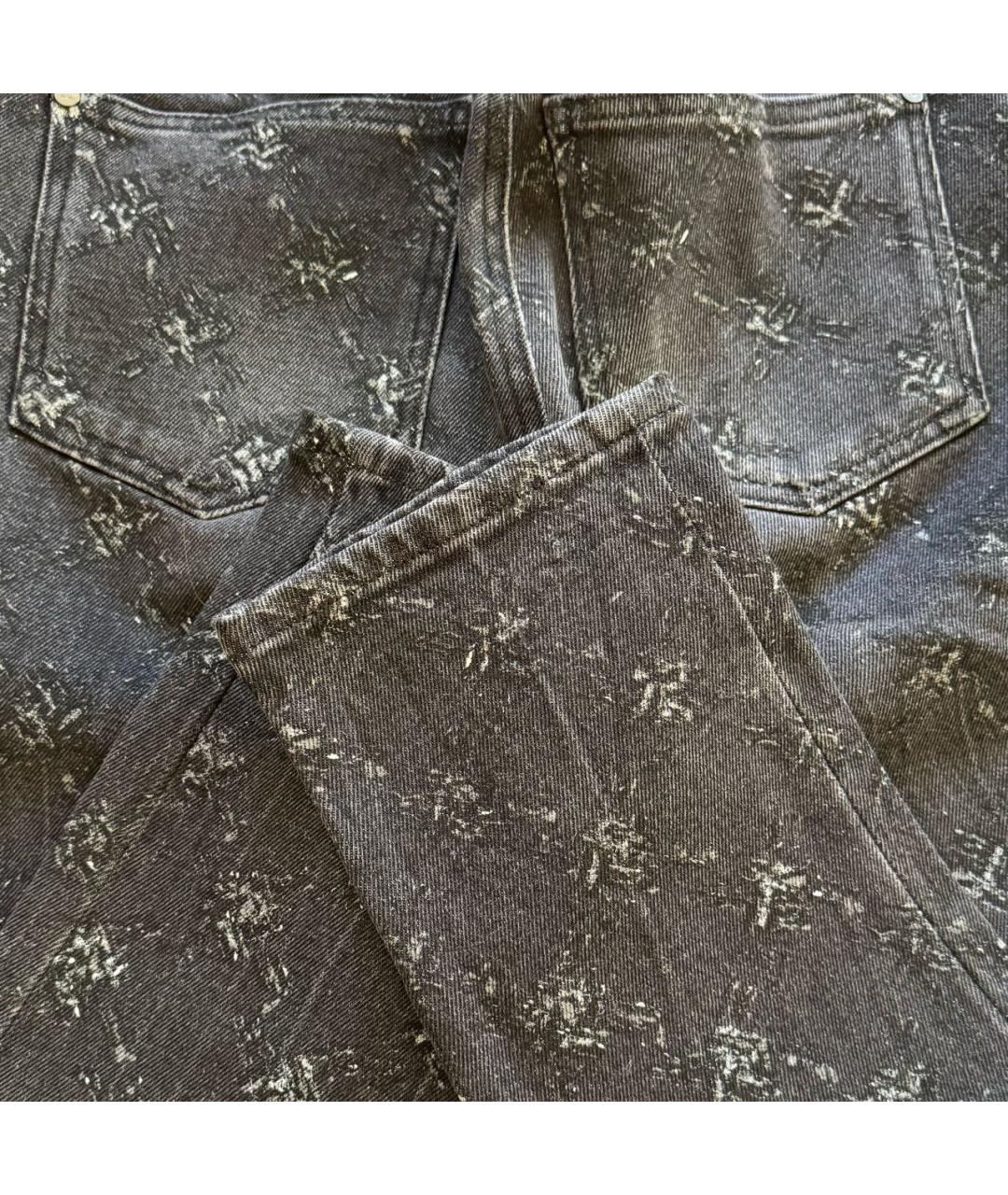 CHANEL Серые хлопко-эластановые джинсы слим, фото 6