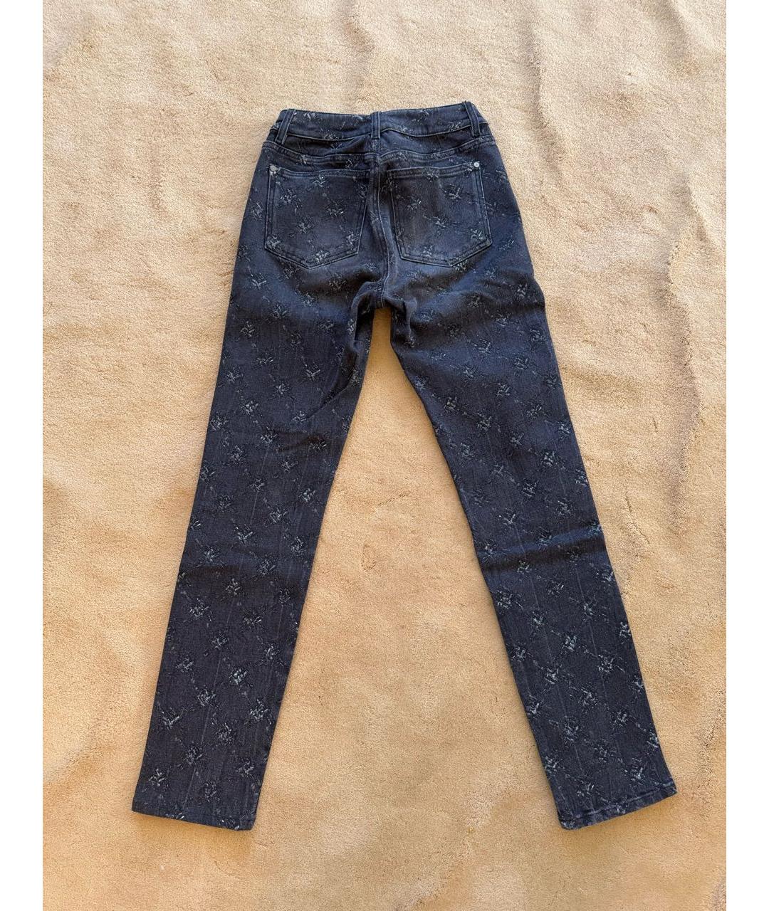 CHANEL Серые хлопко-эластановые джинсы слим, фото 2