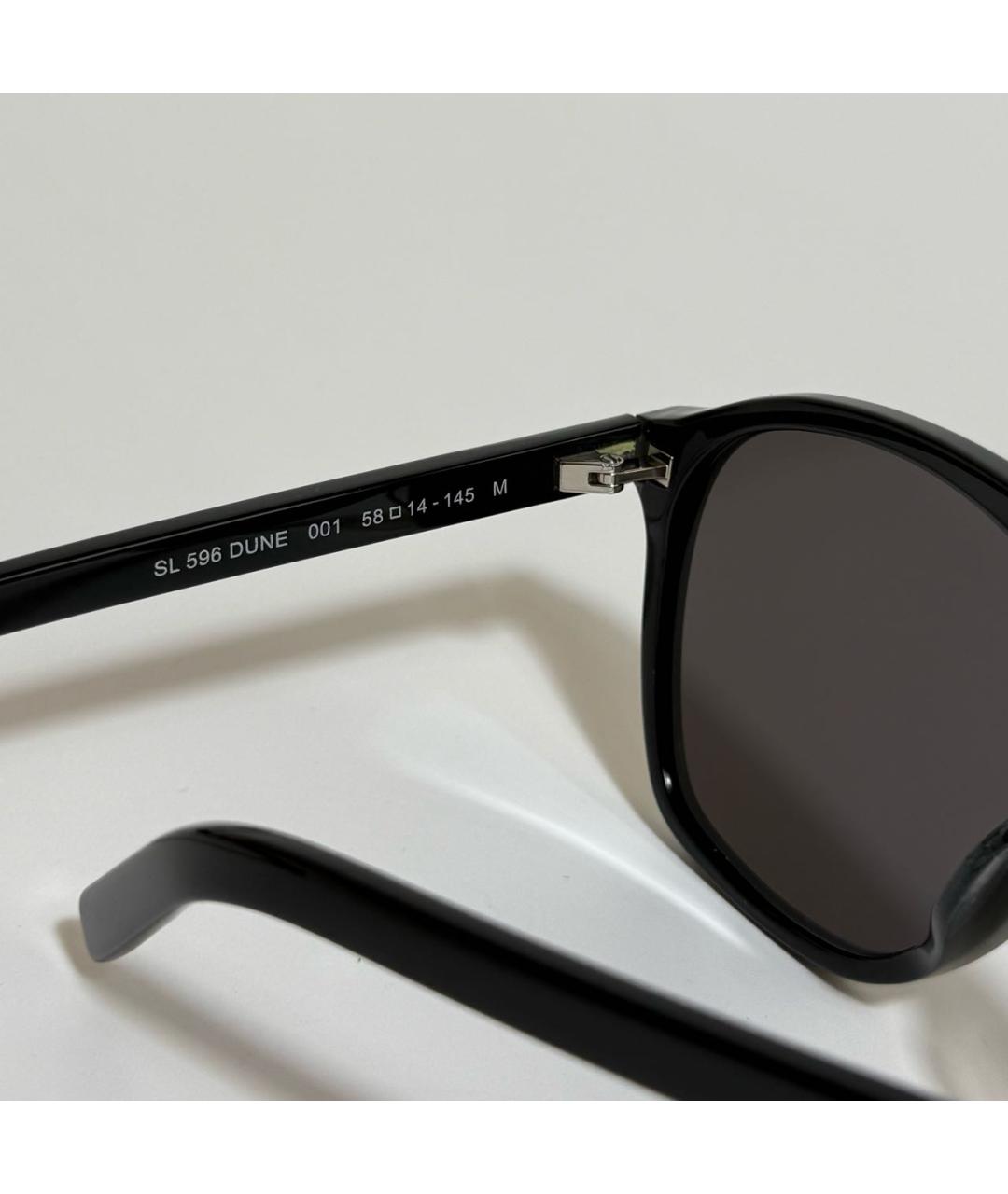 SAINT LAURENT Черные пластиковые солнцезащитные очки, фото 4