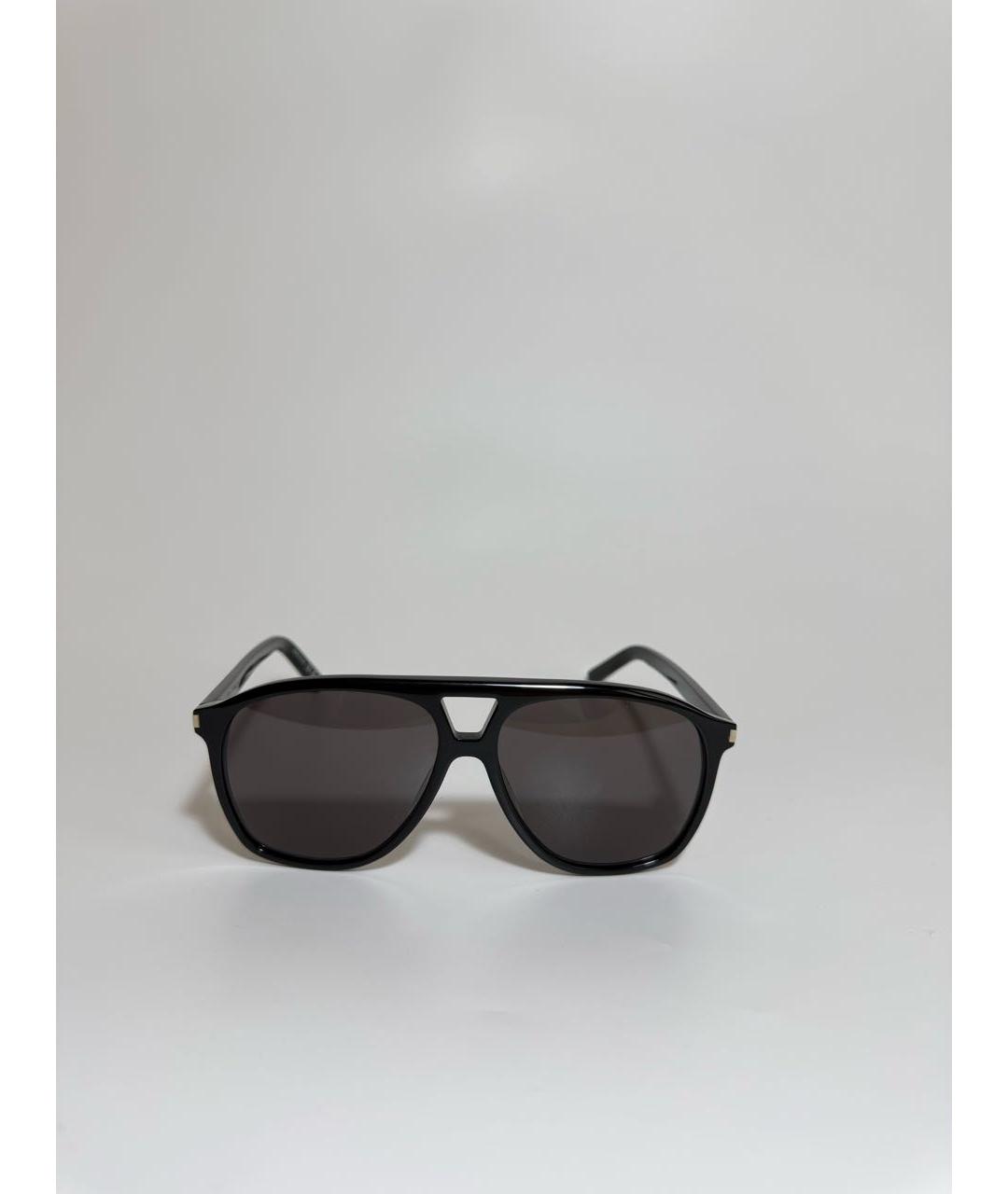 SAINT LAURENT Черные пластиковые солнцезащитные очки, фото 6