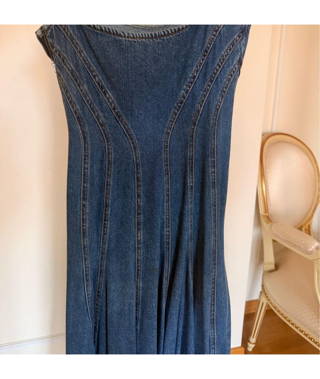 SPORTMAX Синий деним сарафан, фото 3