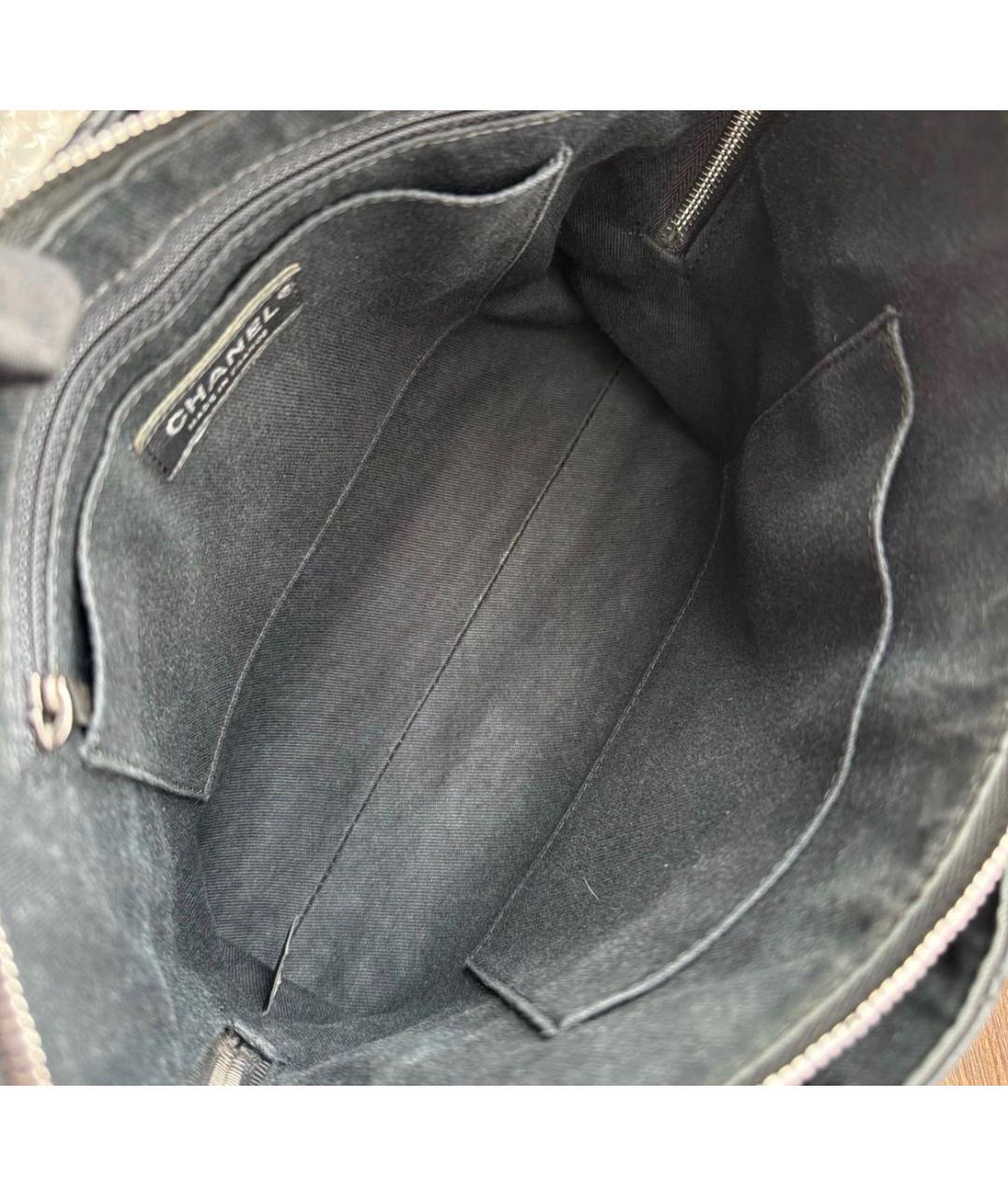 CHANEL Черная кожаная сумка тоут, фото 3