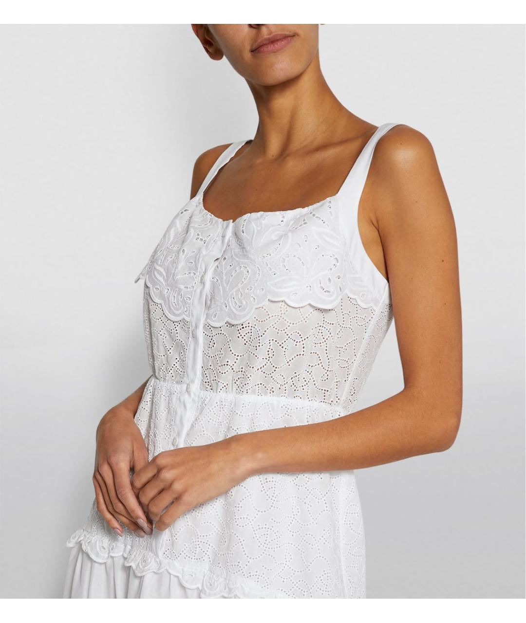 ERMANNO SCERVINO Белый хлопковый сарафан, фото 4