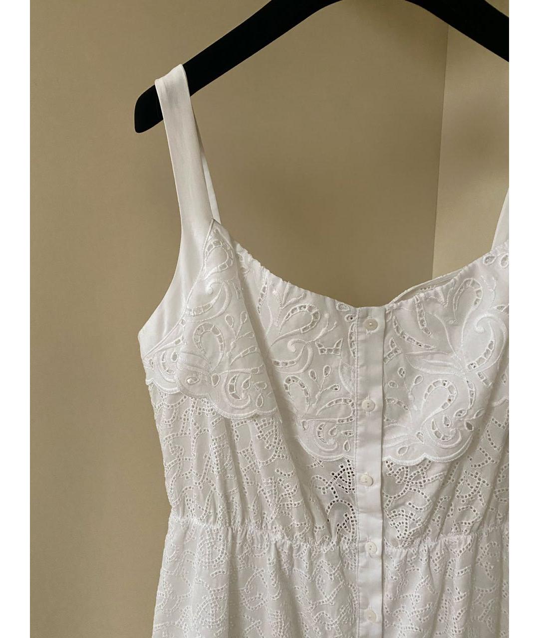 ERMANNO SCERVINO Белый хлопковый сарафан, фото 6