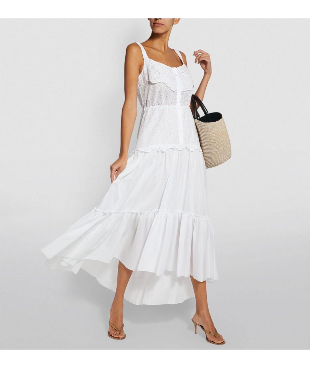 ERMANNO SCERVINO Белый хлопковый сарафан, фото 2