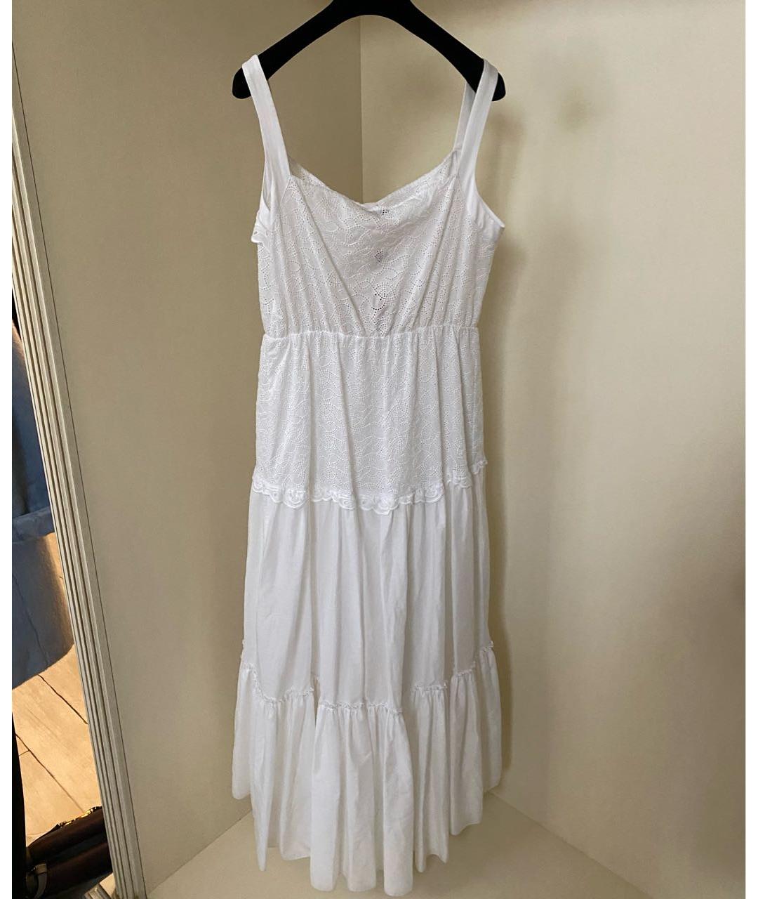 ERMANNO SCERVINO Белый хлопковый сарафан, фото 7