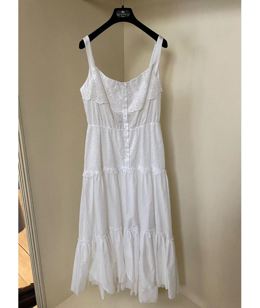 ERMANNO SCERVINO Белый хлопковый сарафан, фото 5