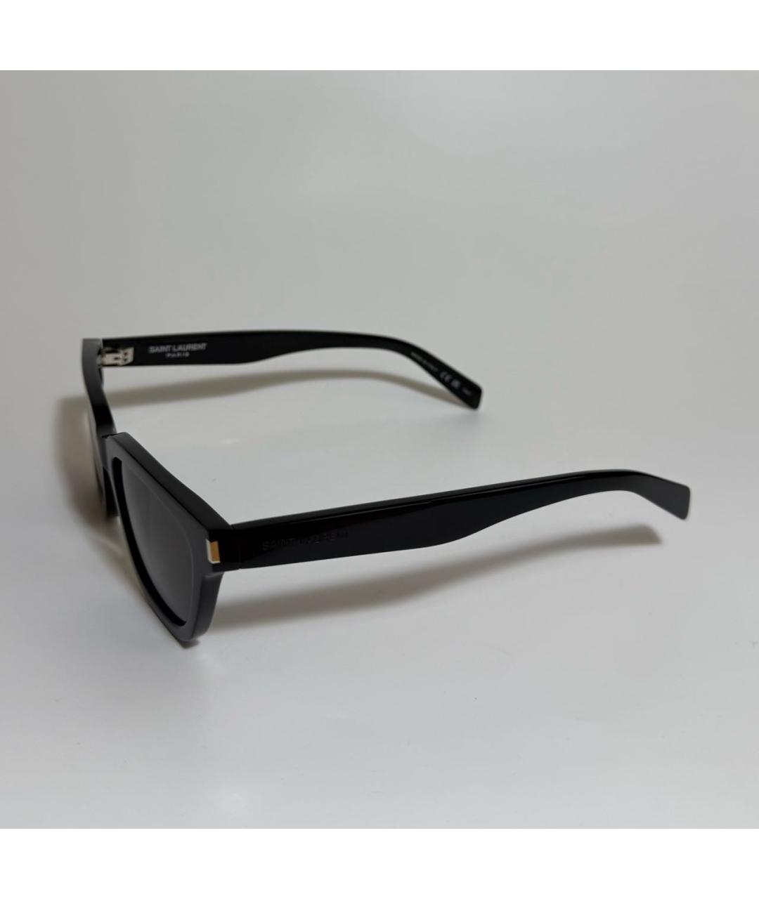 SAINT LAURENT Черные пластиковые солнцезащитные очки, фото 2