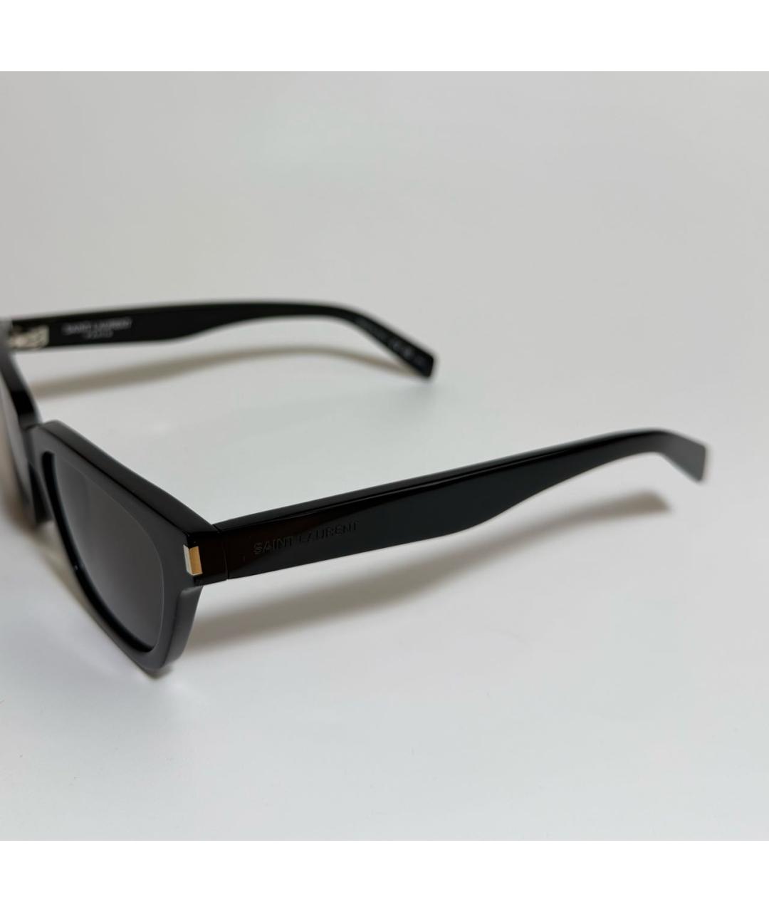 SAINT LAURENT Черные пластиковые солнцезащитные очки, фото 3