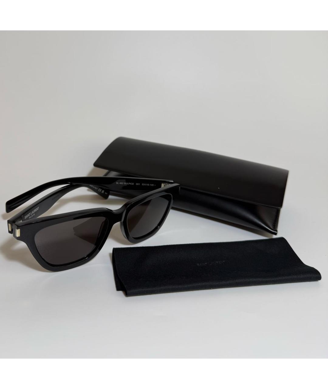 SAINT LAURENT Черные пластиковые солнцезащитные очки, фото 5