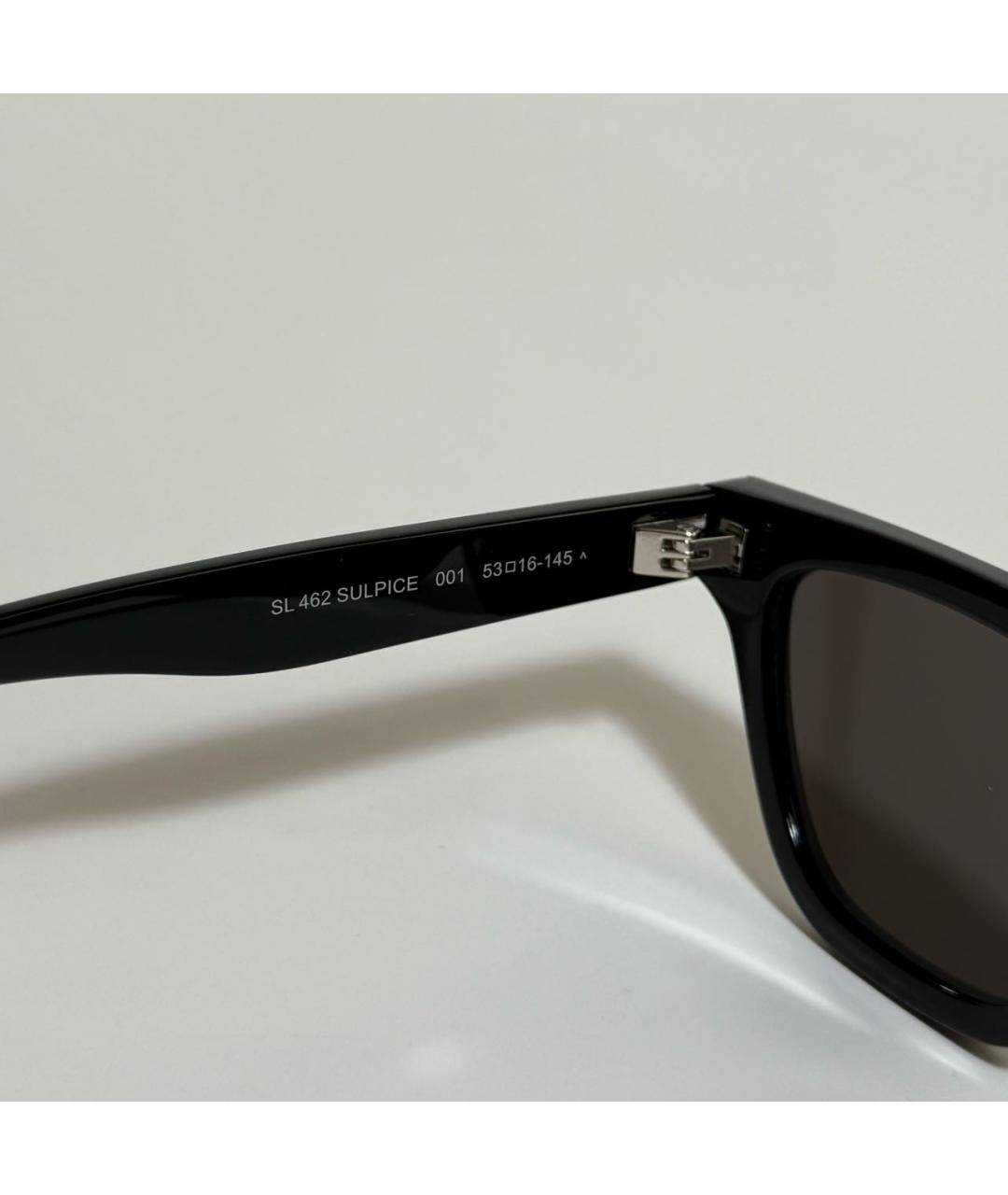 SAINT LAURENT Черные пластиковые солнцезащитные очки, фото 4