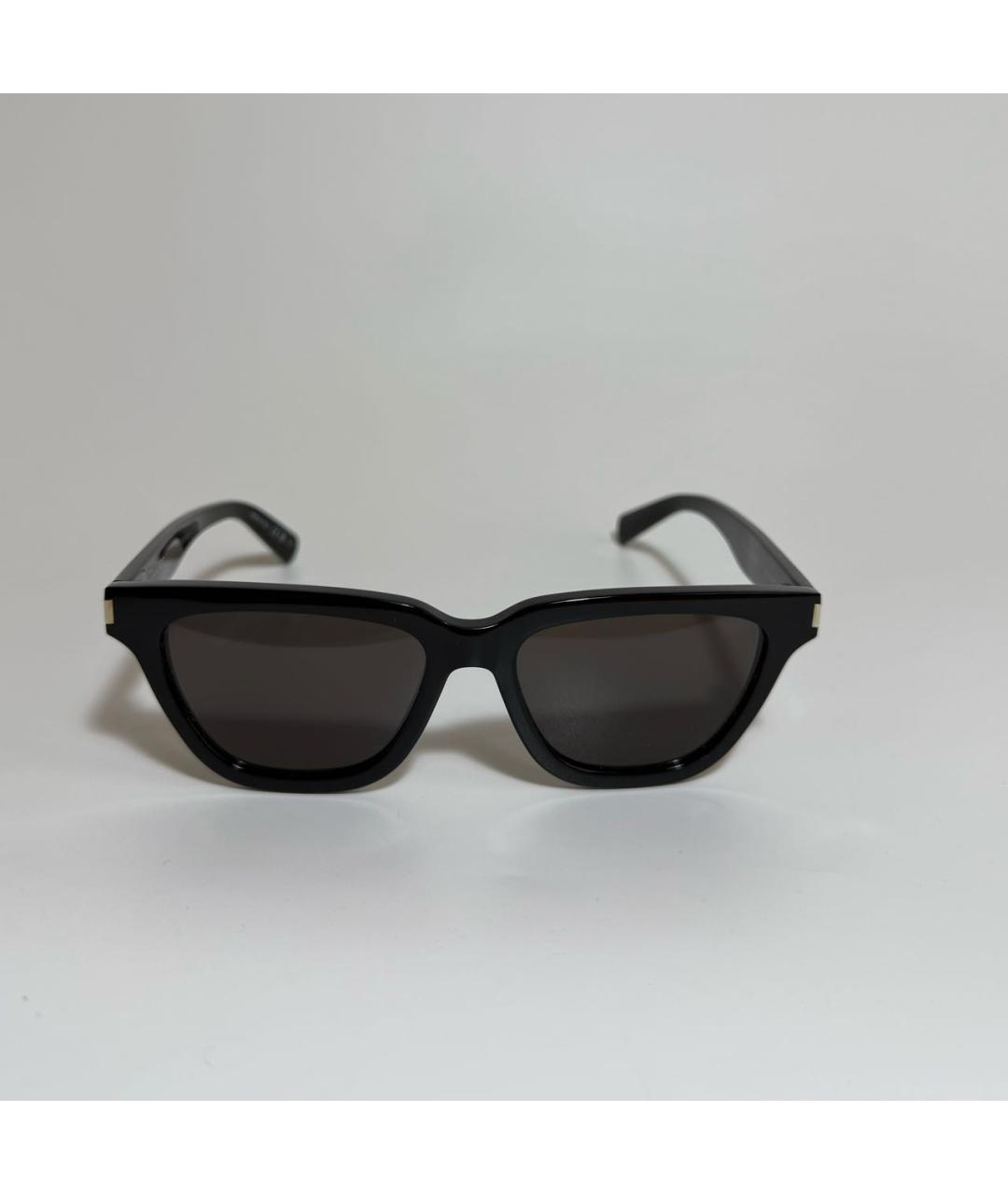 SAINT LAURENT Черные пластиковые солнцезащитные очки, фото 6