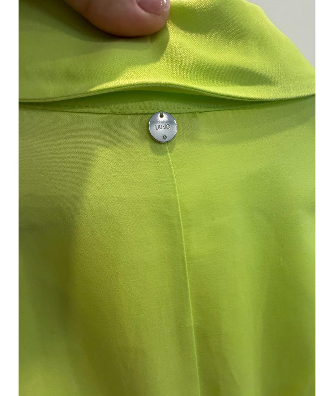 LIU JO Салатовыое вискозное коктейльное платье, фото 4